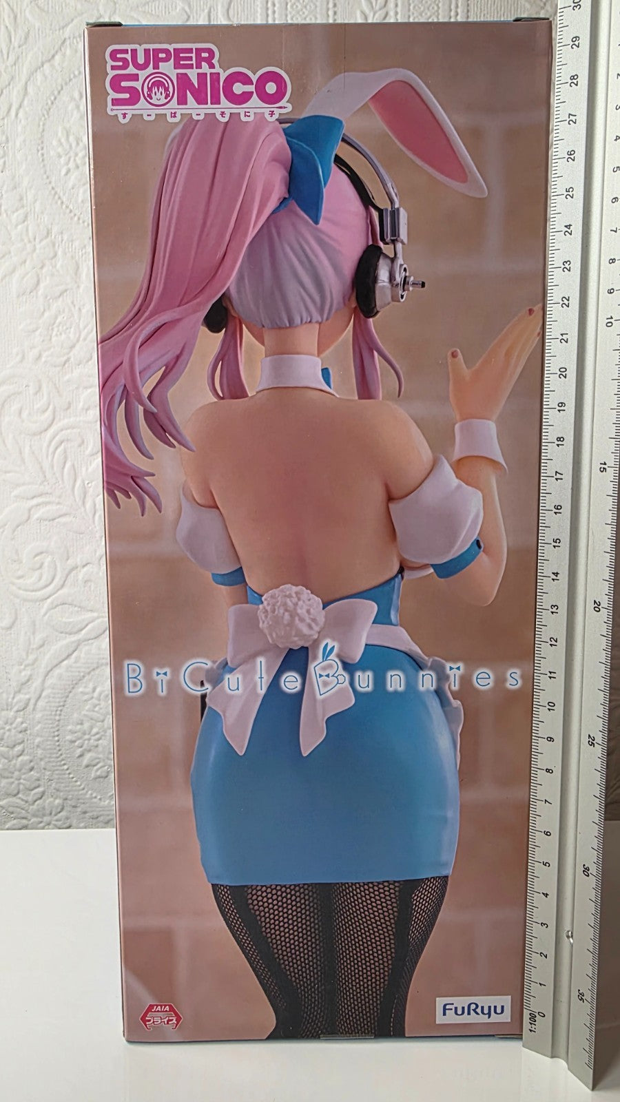Super Sonico BiCute Bunnies Waitres Light Blue Ver FuRyu Anime Figure Sealed