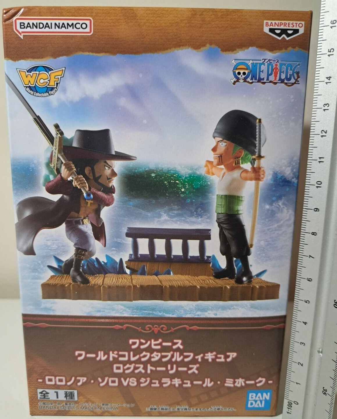 WCF Log Stories Roronoa Zoro VS Dracule Mihawk One Piece Banpresto Anime Figure