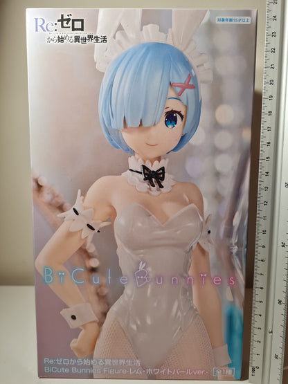 Rem BiCute Bunnies White Pearl Ver Re : Zero FuRyu Anime Figure Original Sealed