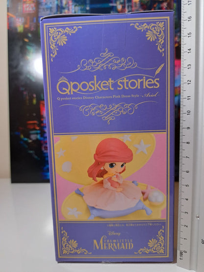 Banpresto Ariel Q Posket Stories Disney Little Mermaid Pink Dress Style