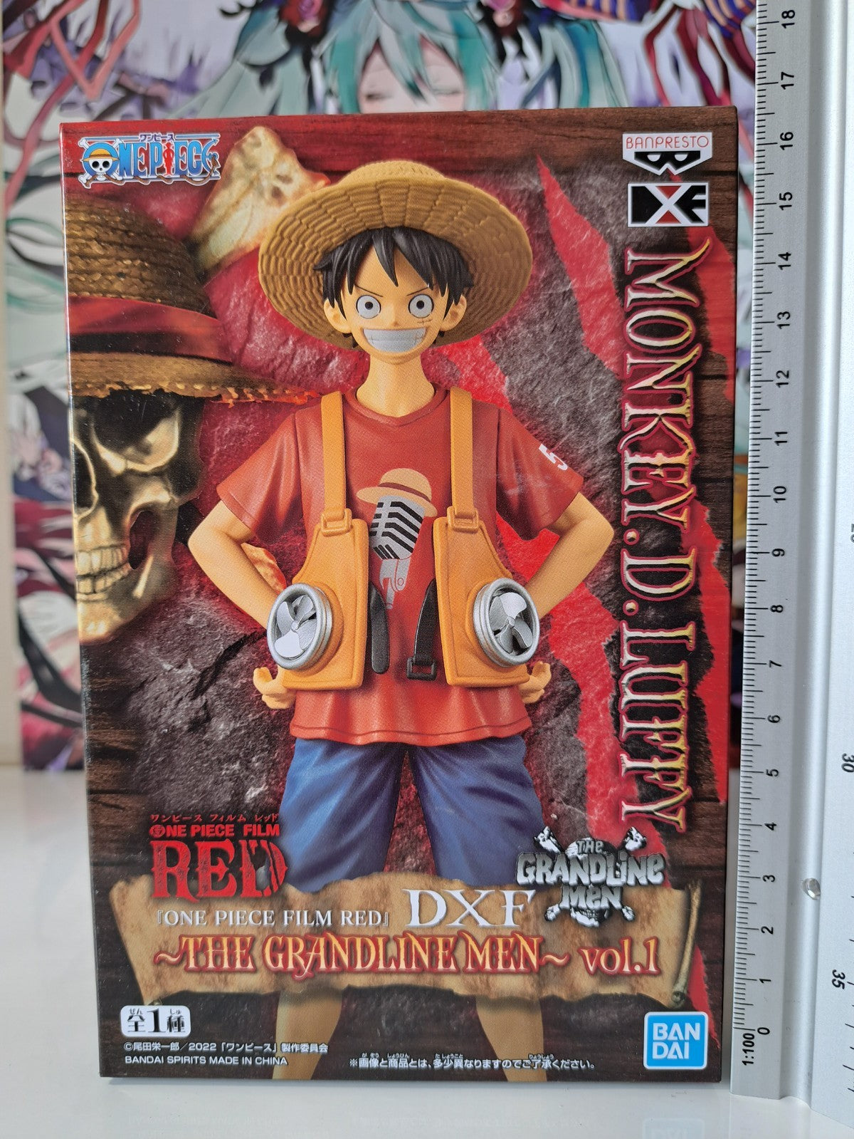 Monkey D Luffy The Grandline Men Vol 1 One Piece Banpresto DXF Film Red Figure