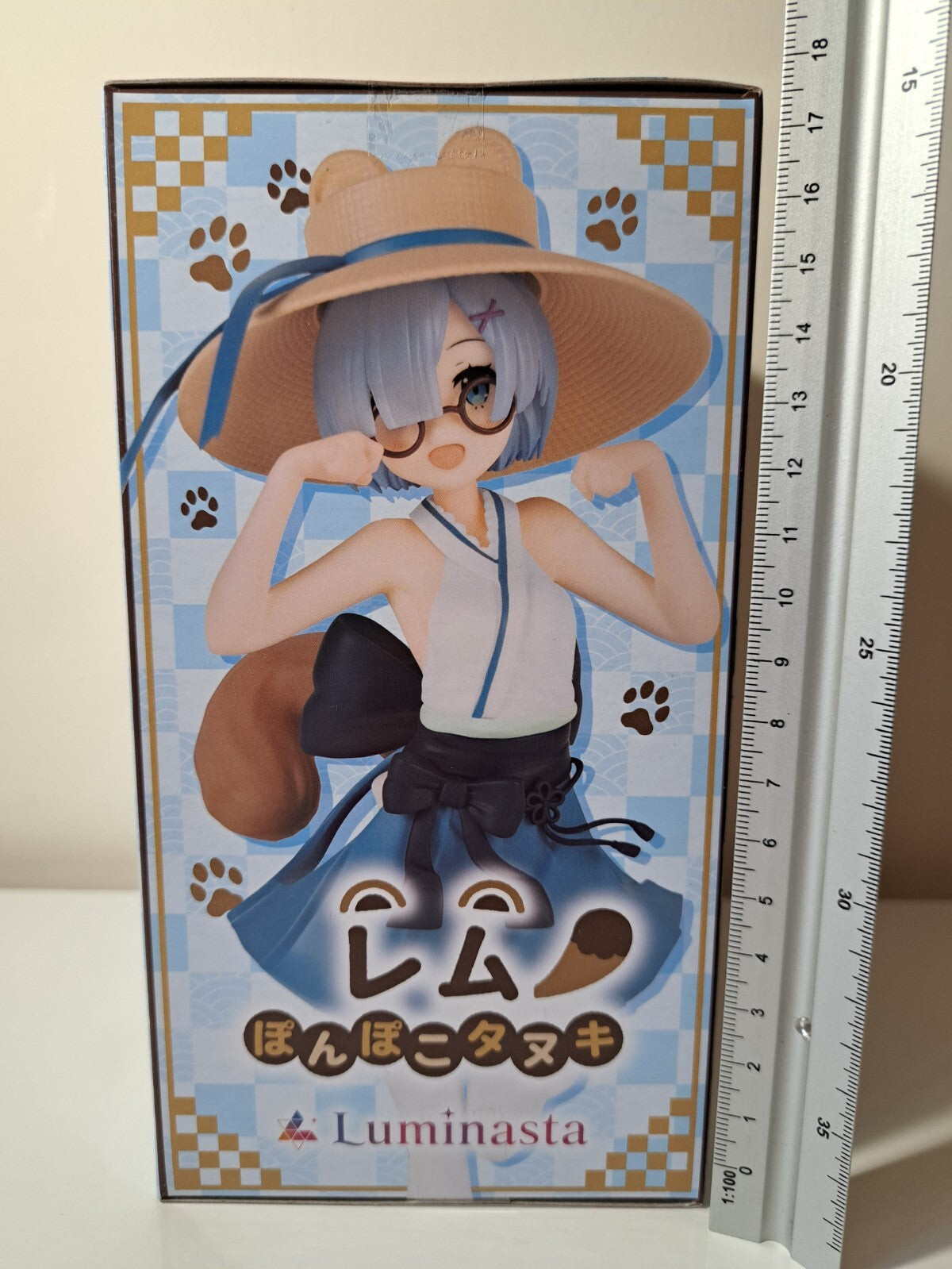Rem Luminasta Pom Poko Tanuki SEGA Re : Zero Anime Figure Sealed Original