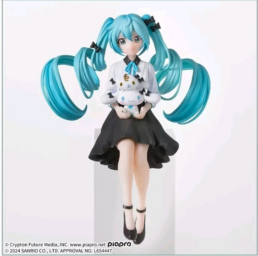 Hatsune Miku x Cinnamoroll Osumashi Ver SEGA Noodle Stopper Vocaloid Figure Seal