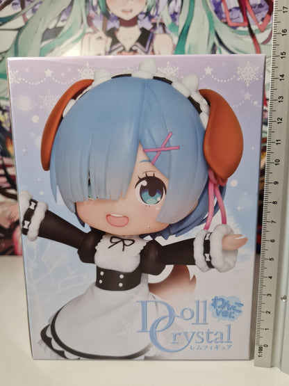 Rem Doll Crystal Taito Re : Zero Anime Figure Sealed Original
