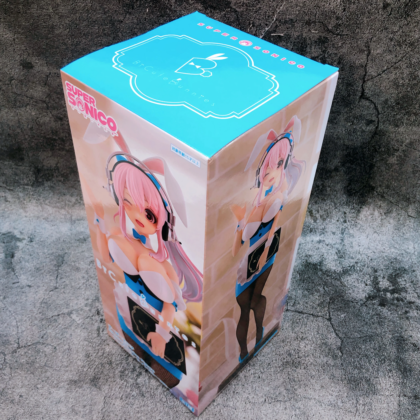 Super Sonico BiCute Bunnies Waitres Light Blue Ver FuRyu Anime Figure Sealed