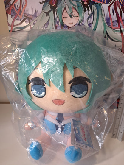 Hatsune Miku Plush Doll Kyurumaru White Rabbit Ver FuRyu with Tag New PRZ13916