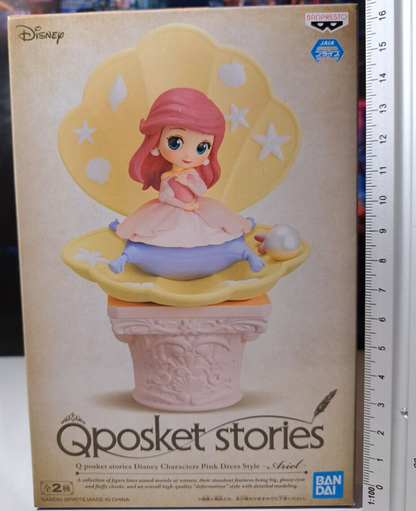 Banpresto Ariel Q Posket Stories Disney Little Mermaid Pink Dress Style