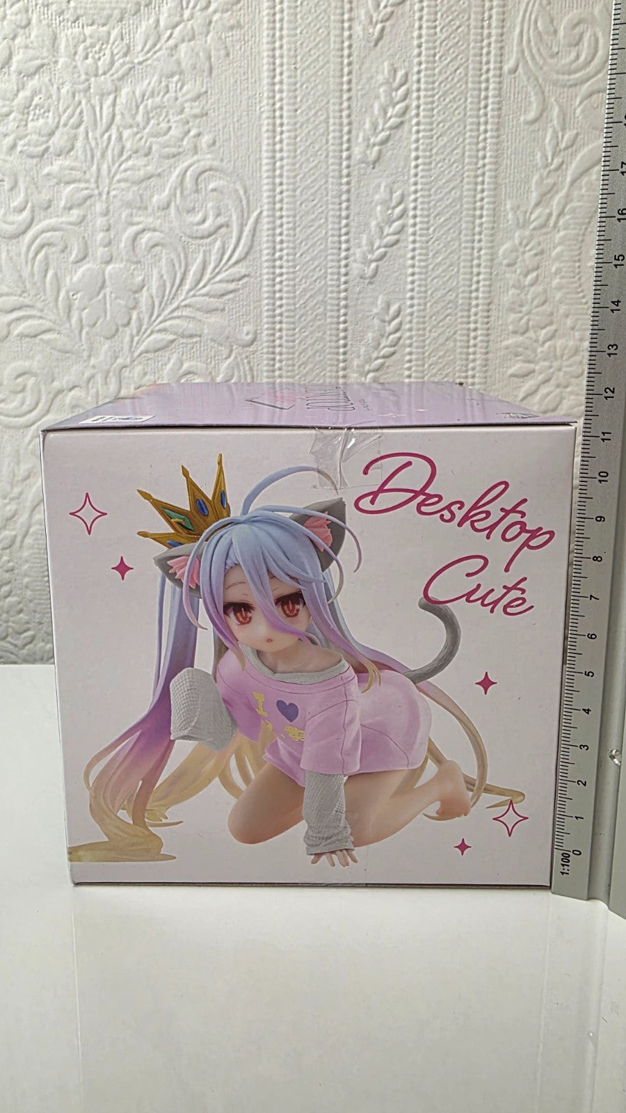 Shiro Desktop Cute Cat Ear Renewal No Game No Life Taito Anime Figure Sealed