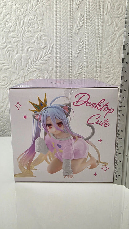 Shiro Desktop Cute Cat Ear Renewal No Game No Life Taito Anime Figure Sealed