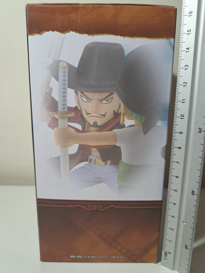 WCF Log Stories Roronoa Zoro VS Dracule Mihawk One Piece Banpresto Anime Figure