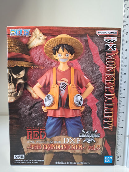 Monkey D Luffy The Grandline Men Vol 8 One Piece Banpresto DXF Film Red Figure