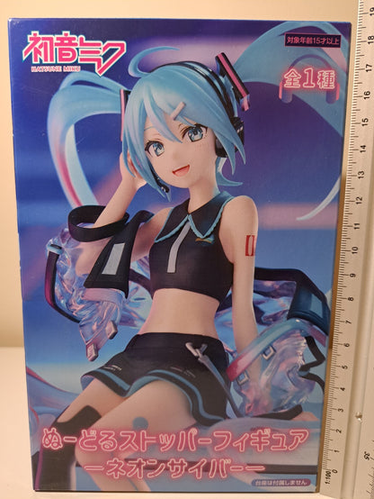 Hatsune Miku Neon Cyber FuRyu Noodle Stopper Vocaloid Figure Sealed