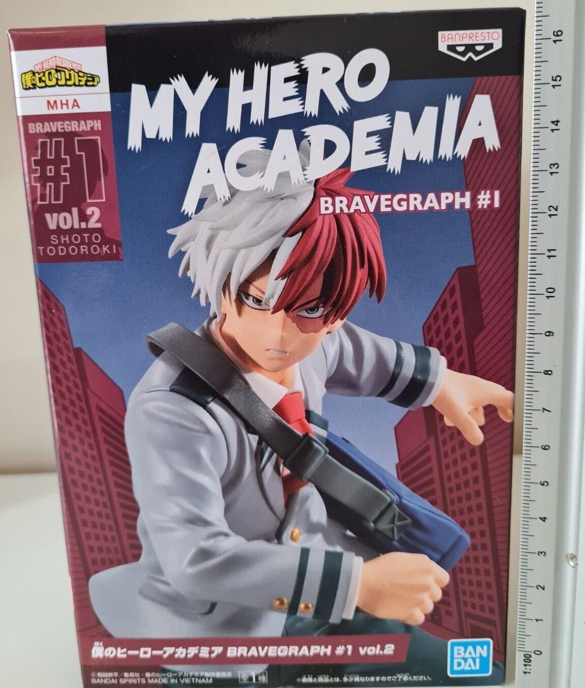 My Hero Academia Banpresto Bravegraph #1 Vol 2 Shoto Todoroki Anime Figure Free UK Shipping