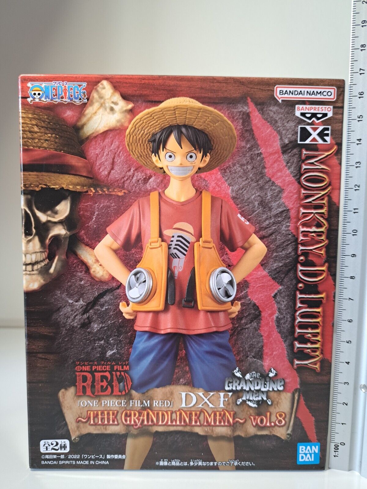 One Piece The Grandline Men Vol 8 Banpresto DXF Monkey D Luffy Film Red Bandai